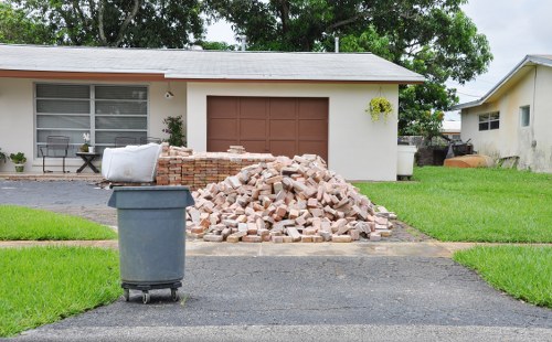 Professional home clearance team at work